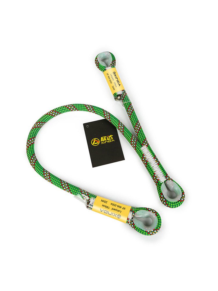 Cowtail ropes outside Hindal with a rock-throwing life-saving protection device