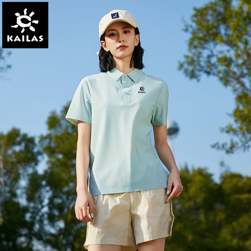 officially a hot summer ice-spreaded lady, the polo shirts, the short sleeves of the commercial easing movement