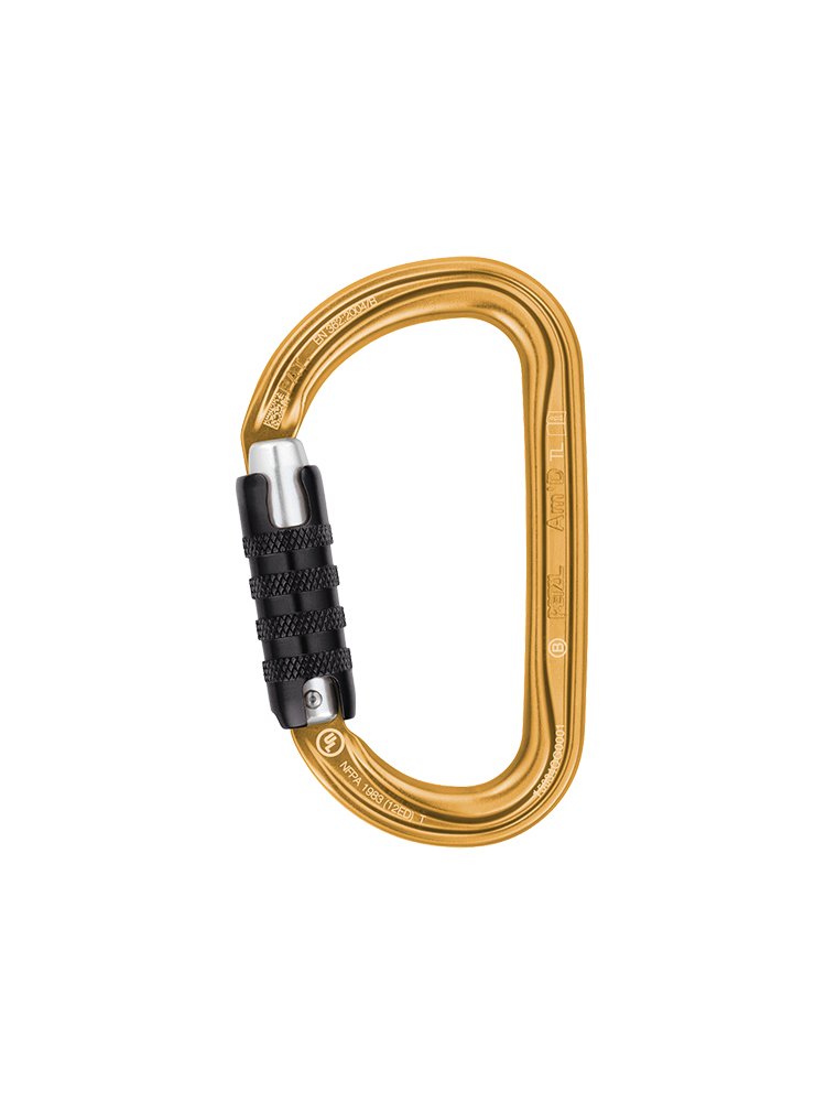 PETZL/Crawl Am'D locks, type D, specialized equipment to rescue an outdoor climber