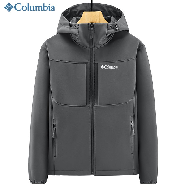 New men's accelerator in Colombia in the autumn and winters, with wind and water-proof, grinding-shell hood coats