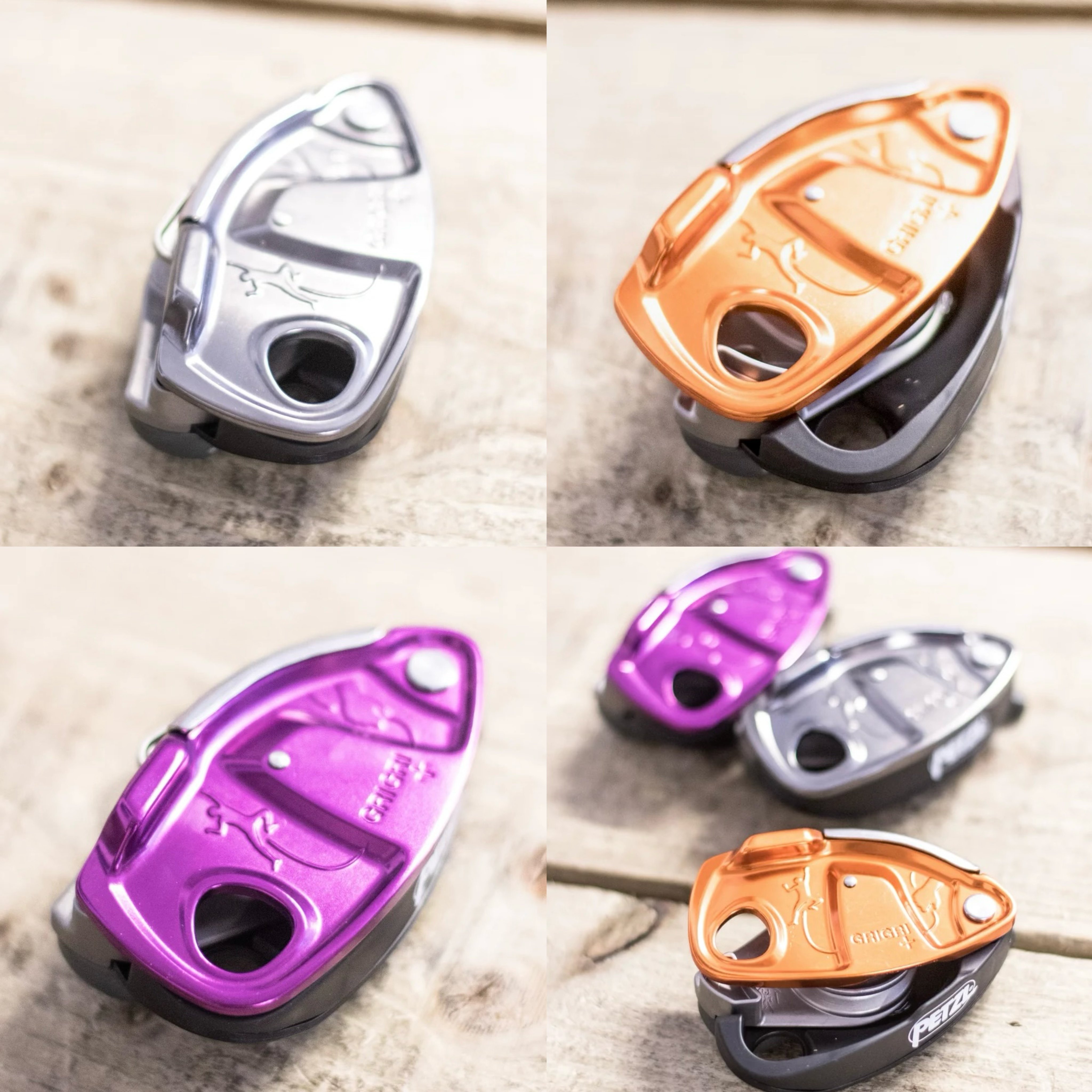 Petzl climbs the grigri climber Neox turtle + droper with ATC speed-down gear to climb the ice