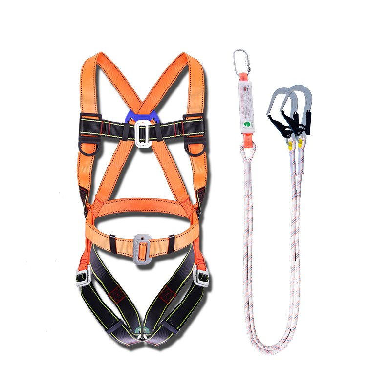 Five-and-a-half-point seatbelts for high-altitude work, double-tangled seat belts for construction safety ropes