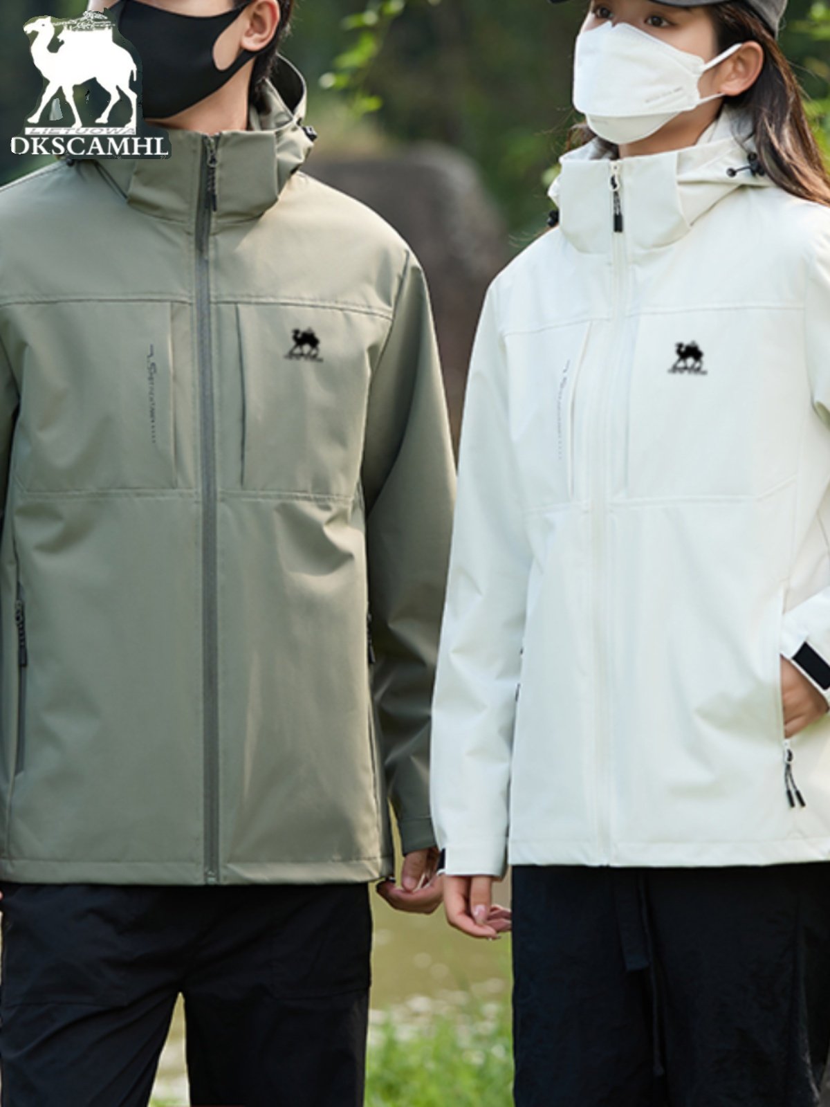 Texa camel-scrambling, men and women, three-and-a-few coats, and an outdoor wind and waterproof ski suit