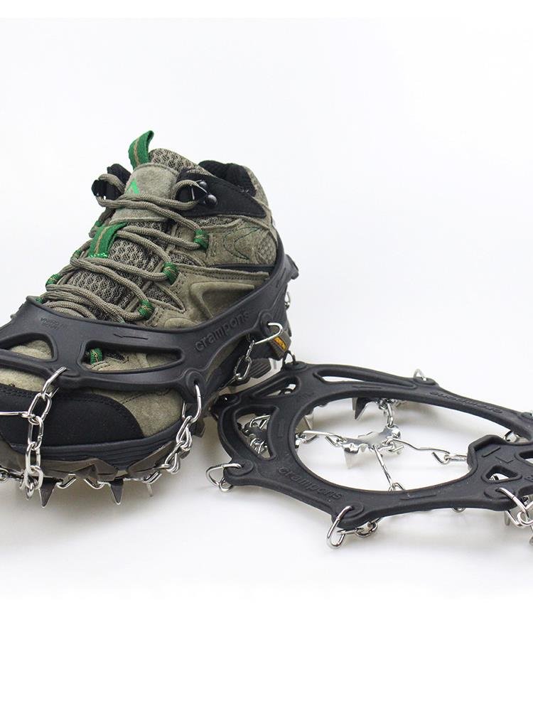 23-tooth out-of-door skating claws, ice-crawling gear, stainless steel, 23-tooth ice-clawed shoe chains