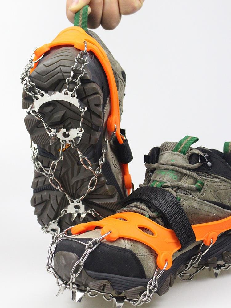 23-tooth out-of-door skating claws, ice-crawling gear, stainless steel, 23-tooth ice-clawed shoe chains