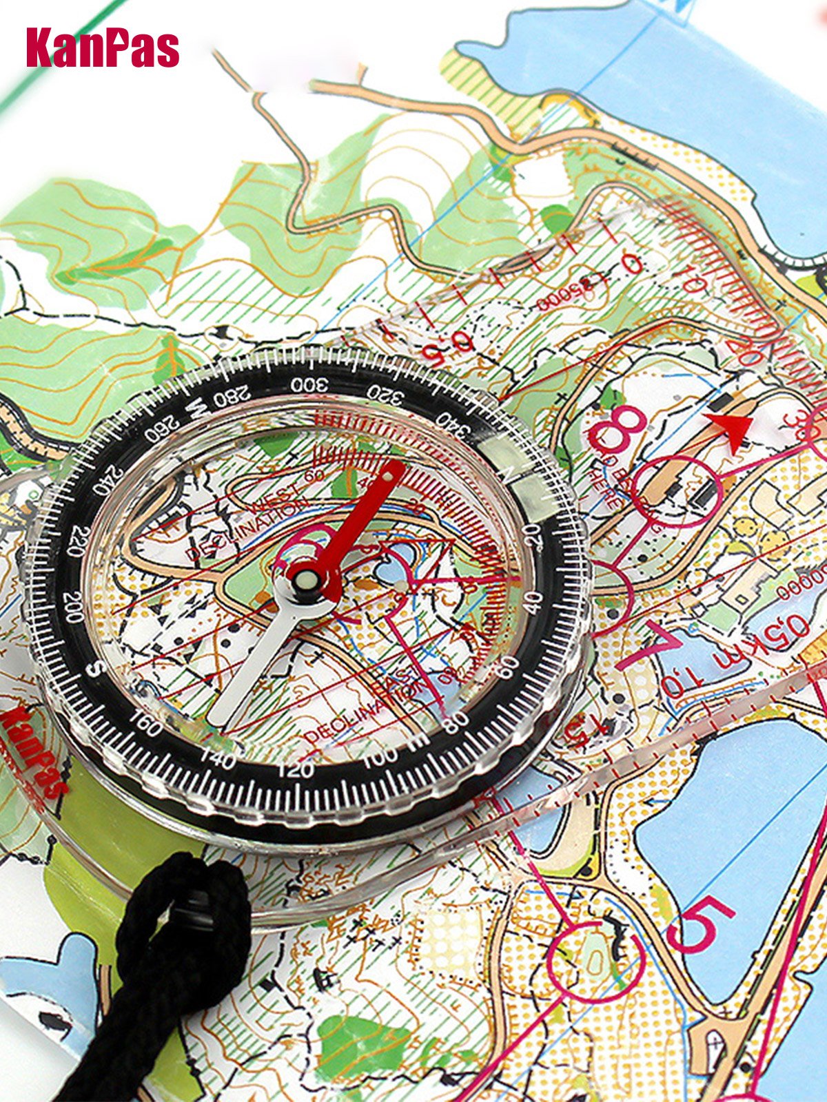 The Kanpas outdoor map-show map indicates a high-magnetic scale of the north-directed cross-country compass