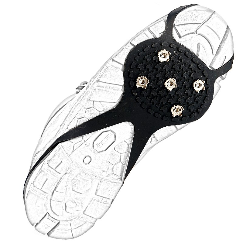 A five-tooth ice-cracker-enhanced, short-stamped snow-shoe nailing, ice-crawling