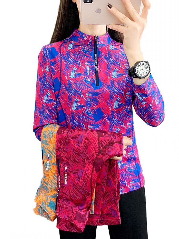 colombia's outdoor drying women's fast drying sports sports walking aerobics long-sleeved t-shirts