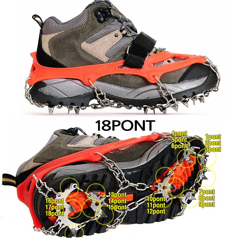 8-tooth stainless steel-cracker-cracker-clip-slip-slip-slip-shoe nails to the ice-climbing chain