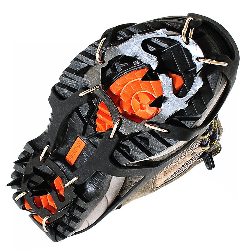 18-tooth silicone ice-crawl-crawling outside, snow-slip-backed, foot-to-mounted, manganese-shoe-shoe-snaps