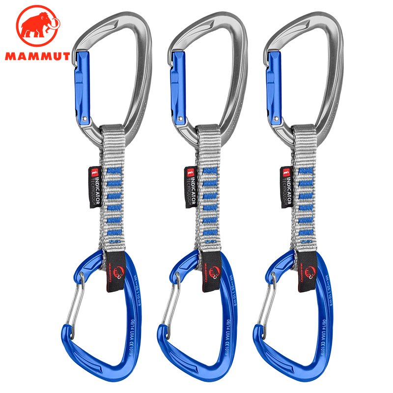 The mammoth elephant Mammut Craig Indicator Wire 10CM climbs up the ice and picks up the cash