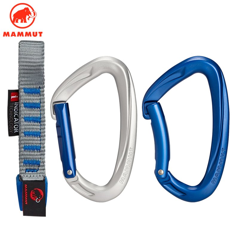 The mammoth elephant Mammut Craig Indicator Wire 10CM climbs up the ice and picks up the cash