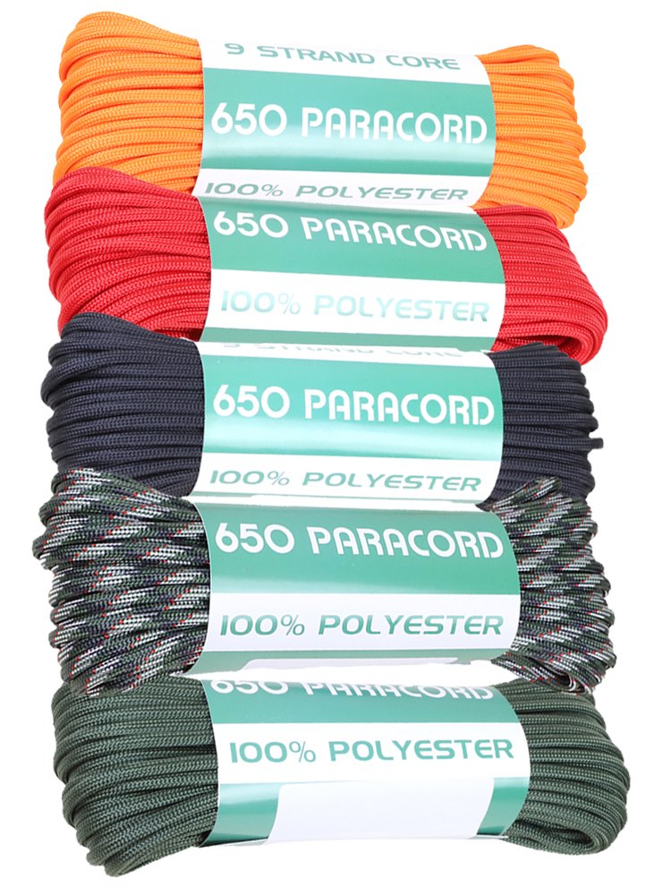 rhesio 9 core paratrooper line outside the line, 4mm line for safety, knitted parachute line tent for clothes