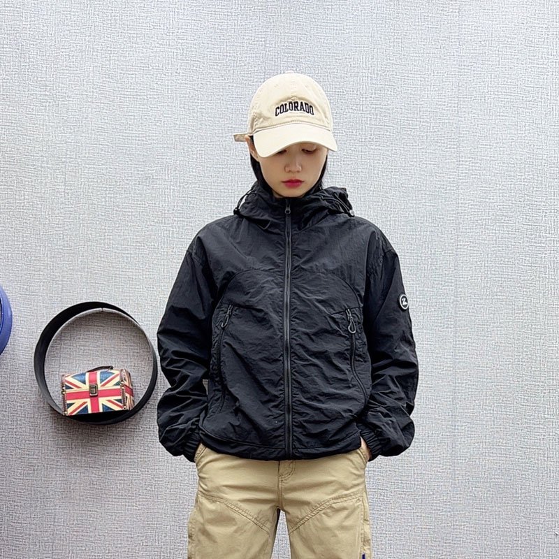 2024 Spring/Autumn new outdoor rest jackets for men and women with the same hat and the same hood