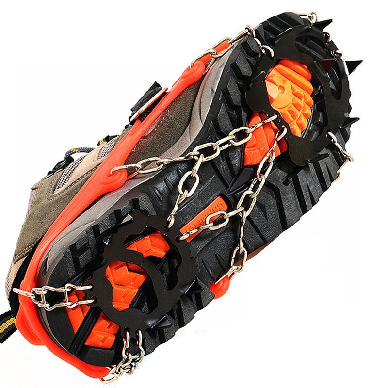 Outdoor 12-tooth ice-clawed shoes with 12 manganese steel skate-resistant shoes to climb ice-resistant skating chains