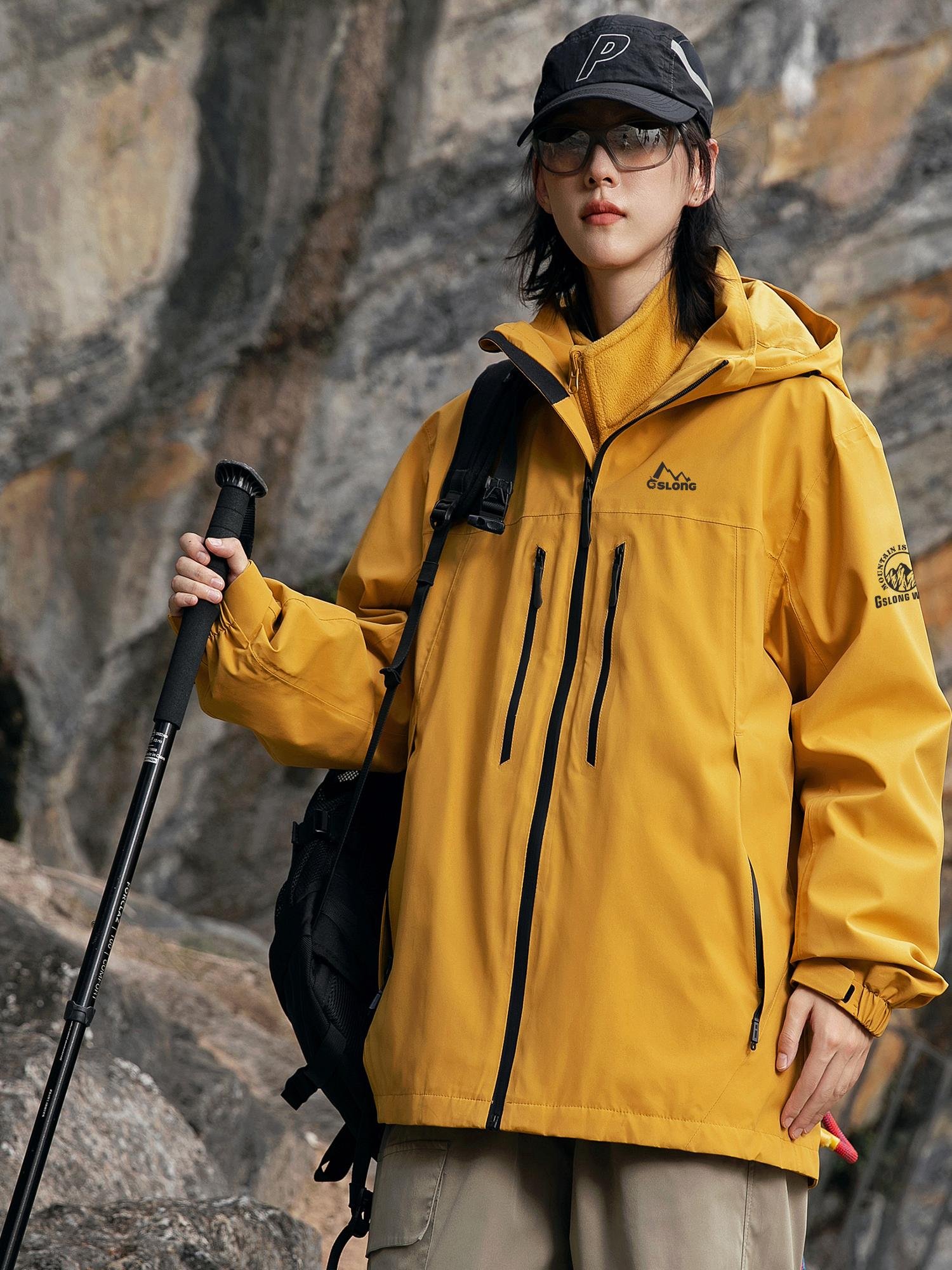 Hong Kong Dragon's T-shirts and T-shirts can be removed from the hood of the outdoor camping couple's jacket