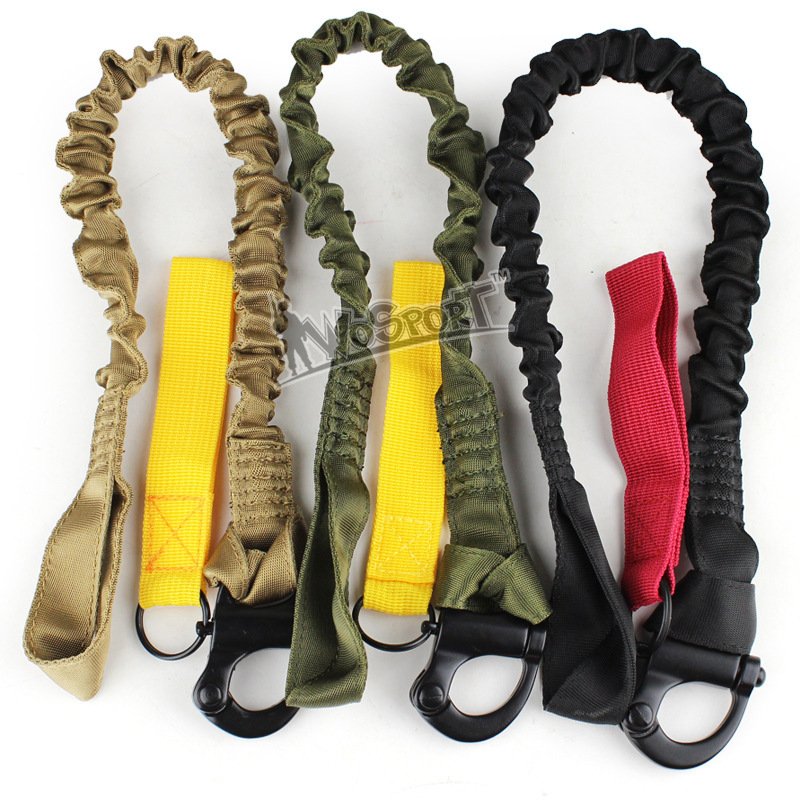 THE OUTSIDE CLIMBER'S C.S. WITH THE GUN AND ROPES DRESSED UP AS A VIDEO-VISION DEVICE WITH A BIG PULL-ON SAFETY ROPE