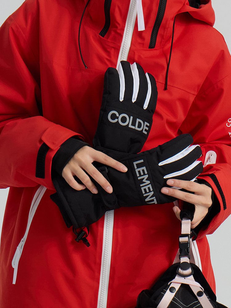 Cold element ski gloves with thick waterproof outdoors and ice-drive ski gloves