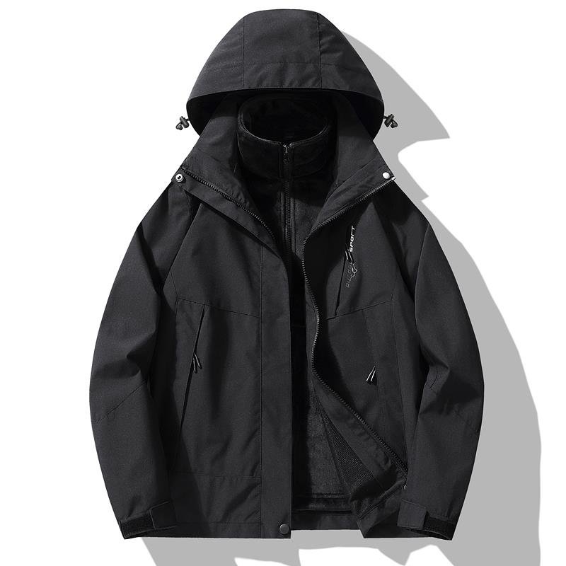 Li Ningnet's T-shirts are three-to-one men and women to remove the 2024 new waterproof and windproof mountain clothes