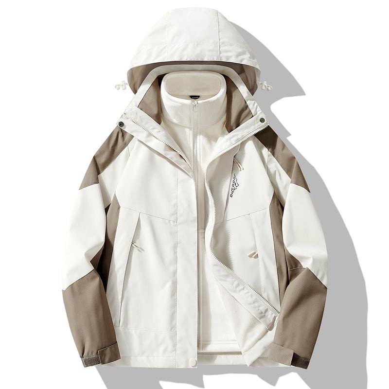 Li Ningnet's T-shirts are three-to-one men and women to remove the 2024 new waterproof and windproof mountain clothes