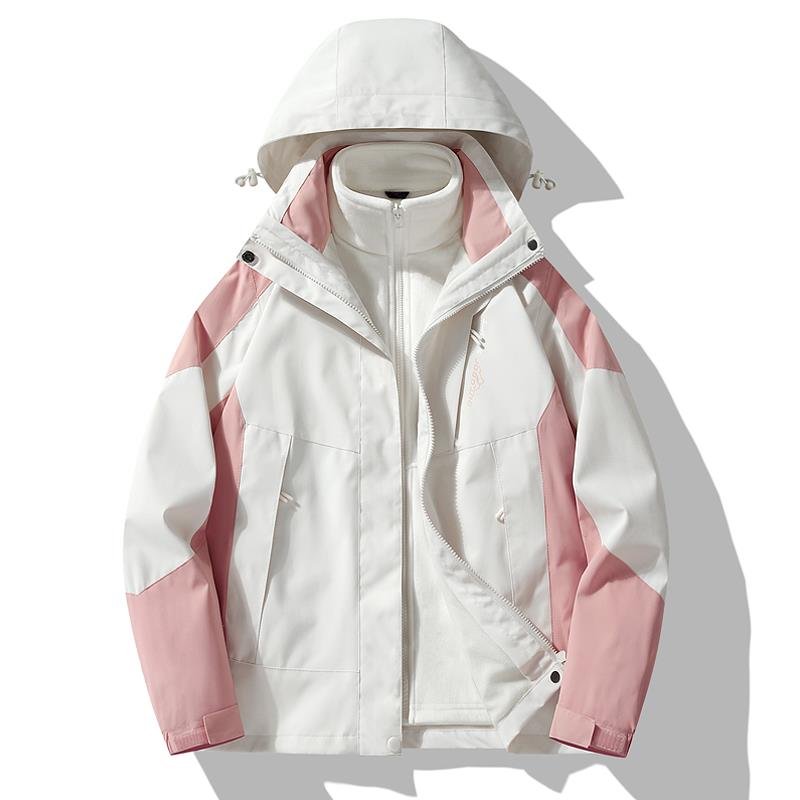 Li Ningnet's T-shirts are three-to-one men and women to remove the 2024 new waterproof and windproof mountain clothes