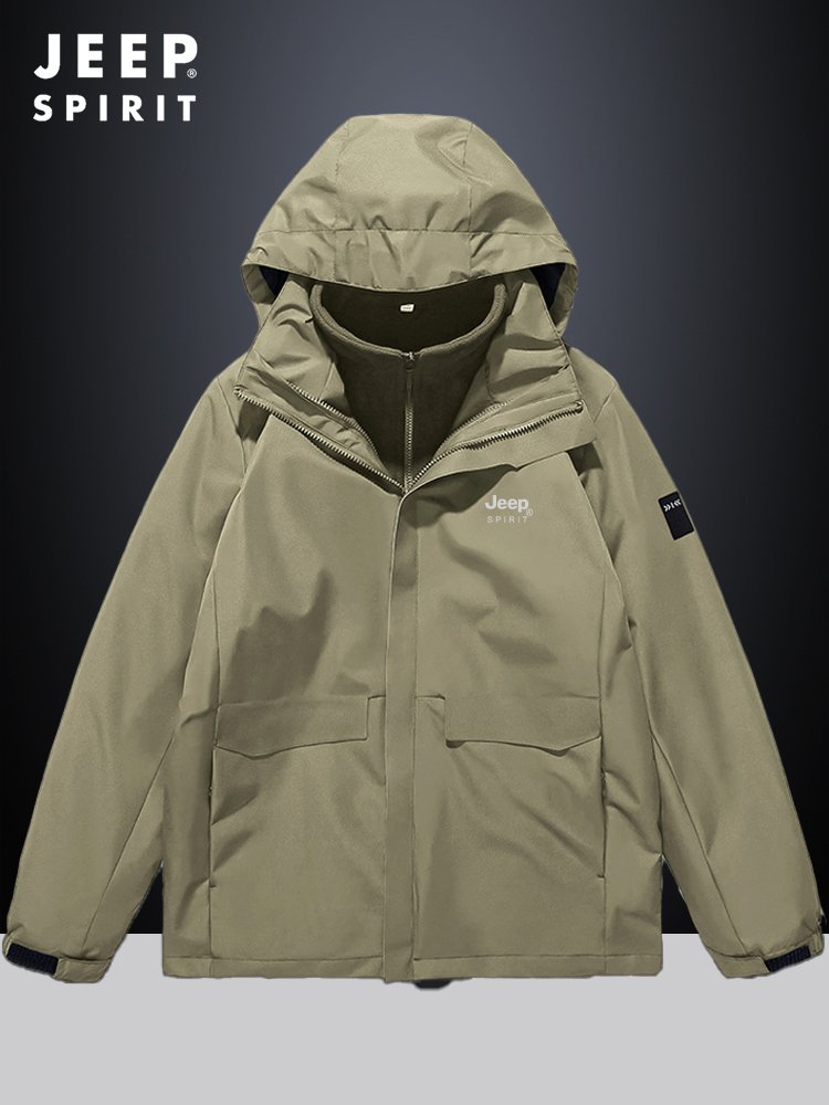 JEEP JEEP TIBET SWORDS, MEN AND WOMEN, THREE OR TWO SETS OF WATERPROOF, OUTDOOR-SCENE CLIMBING JACKETS