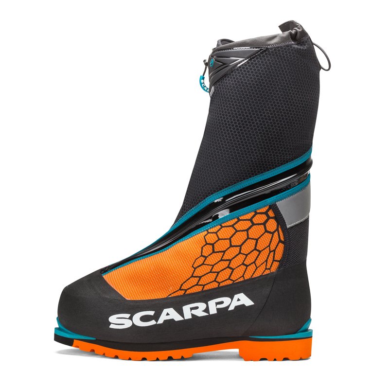 SCARPA Scarpa's new 8000 (Phantom 8000) high-altitude ice claws to keep the shoes warm