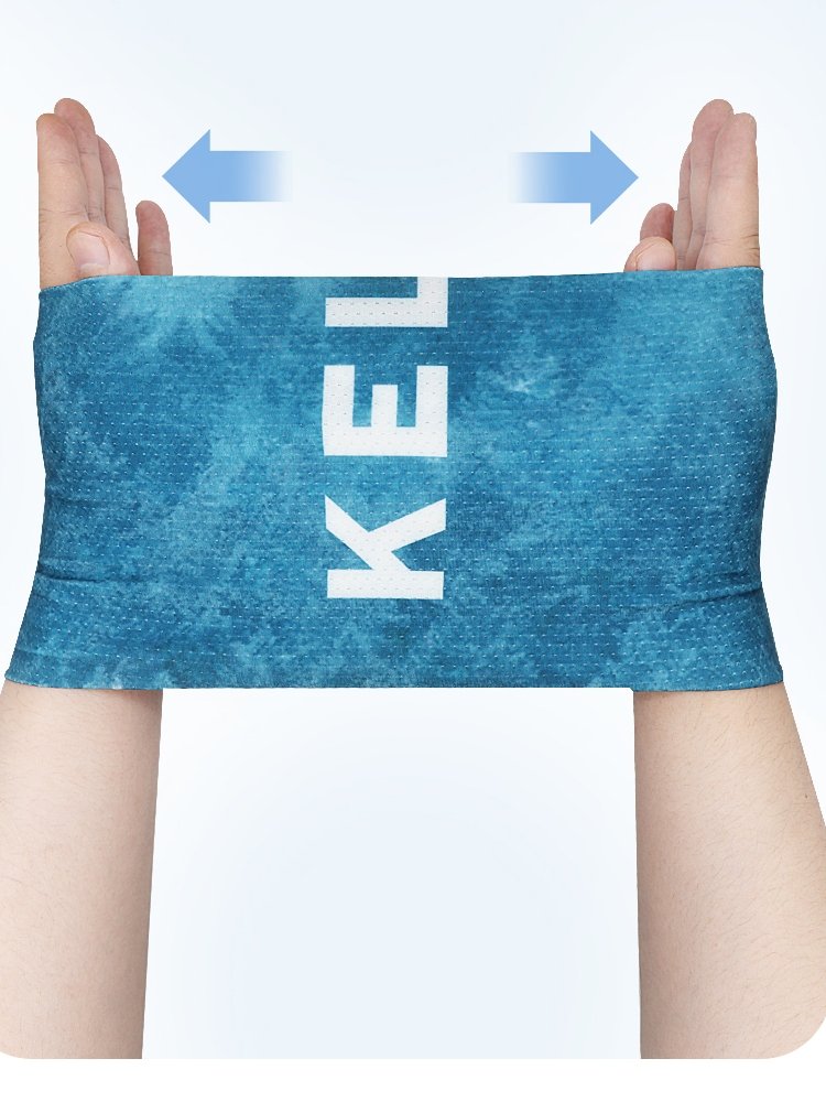 Carmichael rides a sunscreen mask for the summer