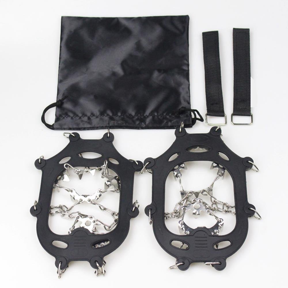23-tooth out-of-door skating claws, ice-crawling gear, stainless steel, 23-tooth ice-clawed shoe chains