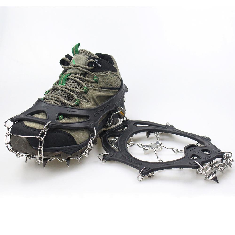 23-tooth out-of-door skating claws, ice-crawling gear, stainless steel, 23-tooth ice-clawed shoe chains