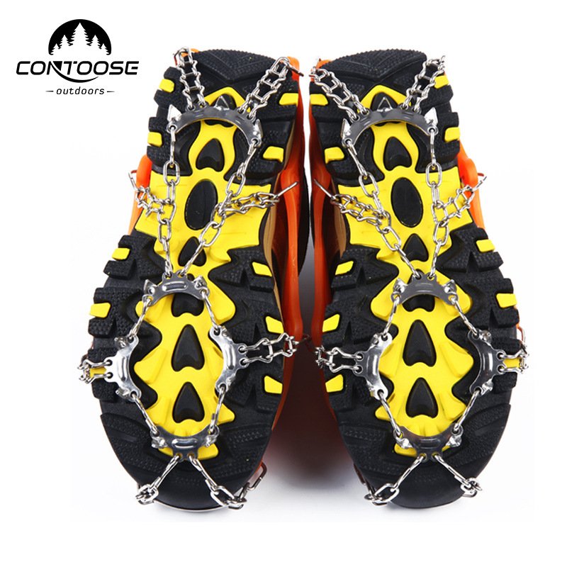 Ice claws and slippers, 11-tooth manganese steel rock-climbing gear, walk on the mountain, walk on the outside, grab a hard claw