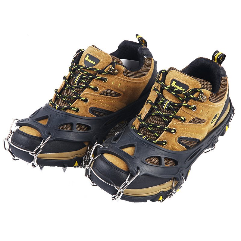 Ice claws and slippers, 11-tooth manganese steel rock-climbing gear, walk on the mountain, walk on the outside, grab a hard claw