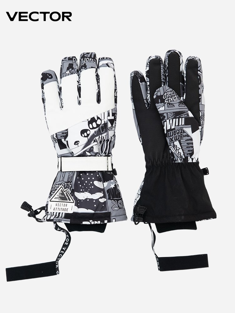 VECTOR PLAYS SKATING GLOVES WITH THICK WATER-HEATING OUTDOOR RIDES AND SKI GLOVES