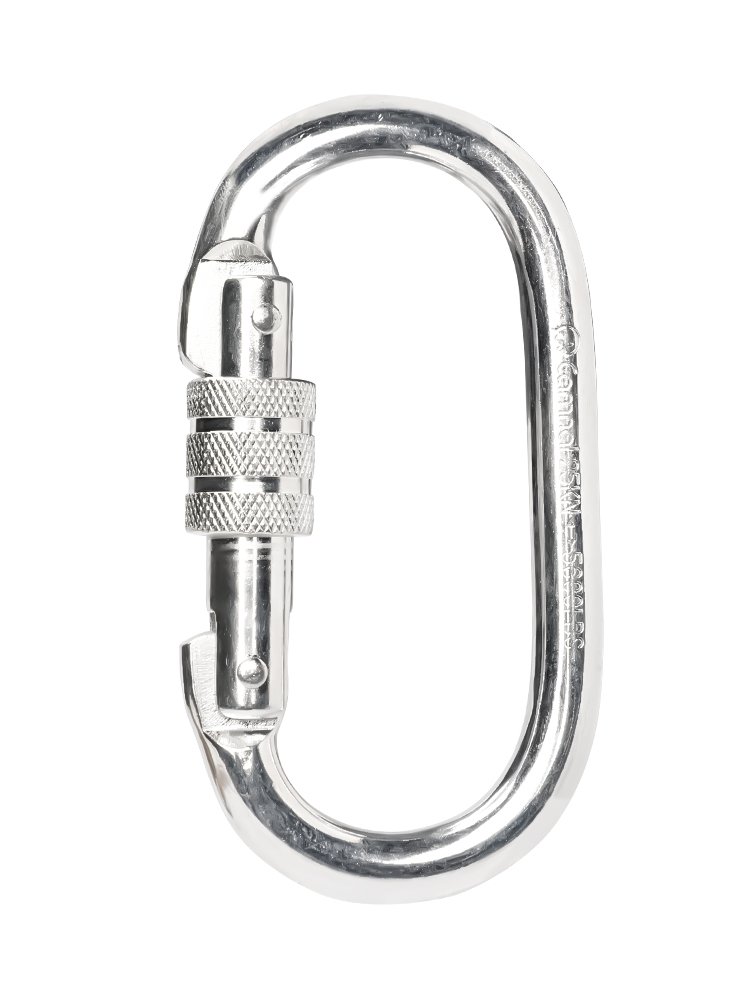 AN O-TYPE OUT-OF-THE-HOUSE CLIMBER BUTTON WITH A HIGH-ALTITUDE JOB SAFETY LINE ATTACHED TO THE MAIN LOCK