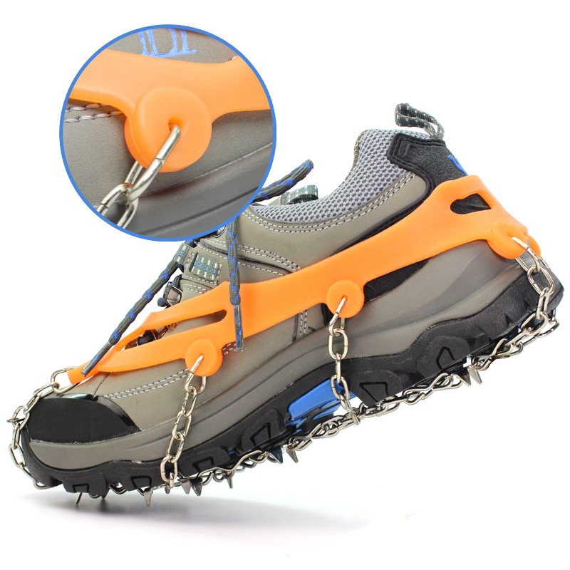 new outdoor ice claws, one-pilk-coated steel-crawling gear, snow ice-capping shoes
