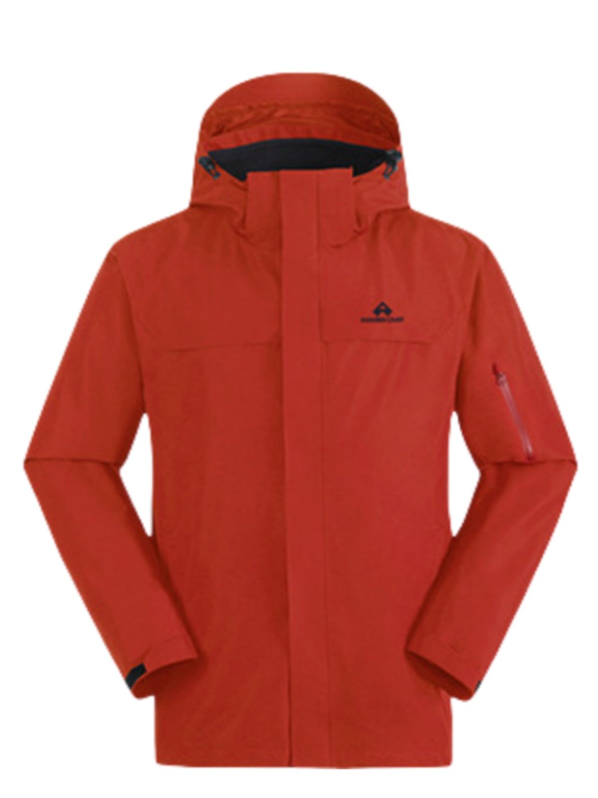 A road-trucker, a man and a woman camping on the outside, and a couple climbing up the mountain in a warm, windproof and waterproof suit