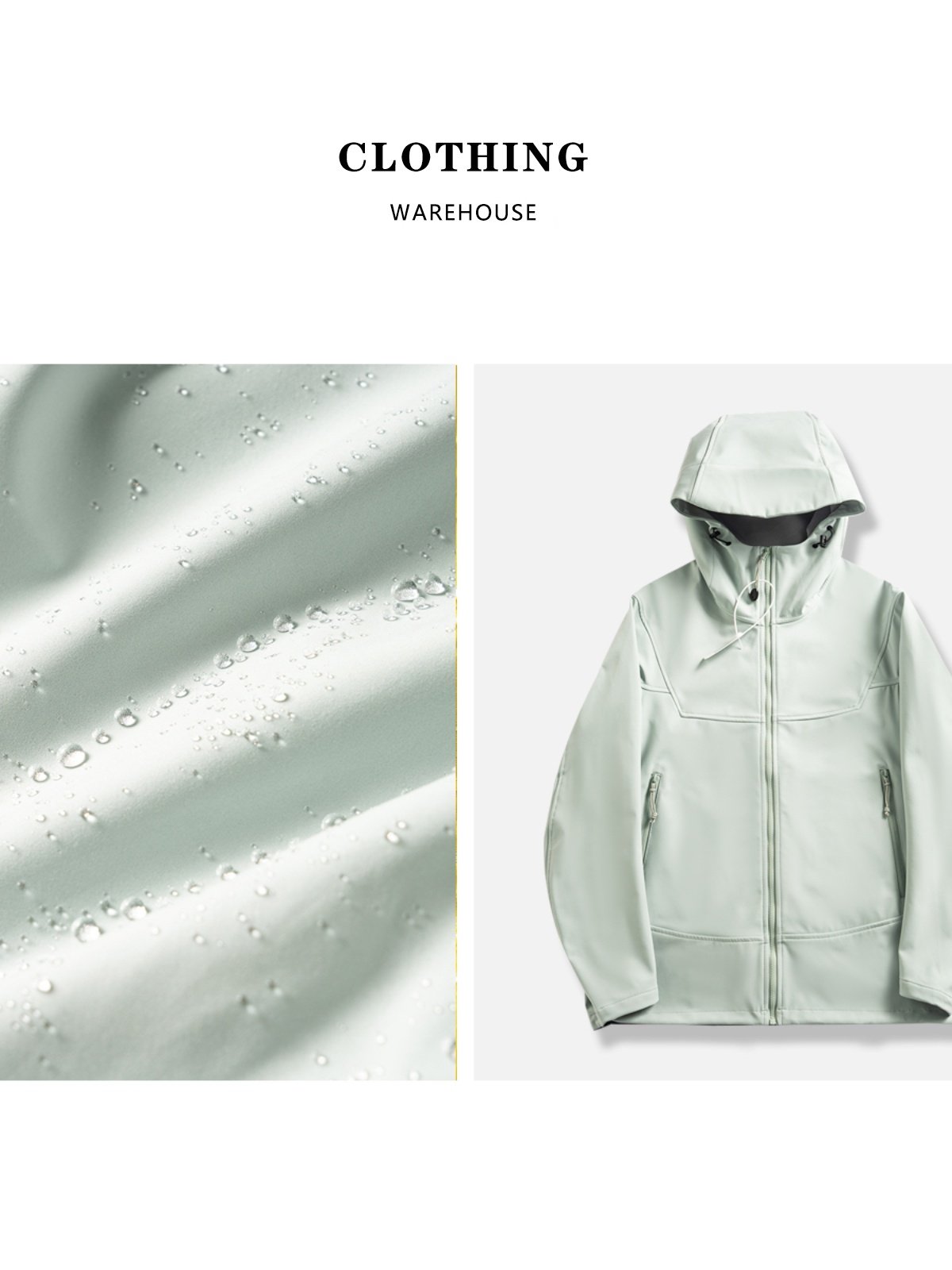 A new 2024 wet-shell dry coat for a man and a woman with a scrambling jacket