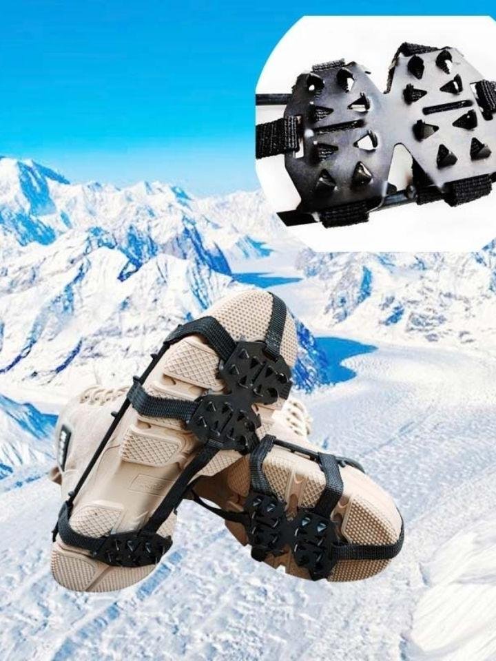 24-tooth manganese steel ice-clawed men and women all climbing and climbing in the snow to walk the silica shoeplugs of adults and children