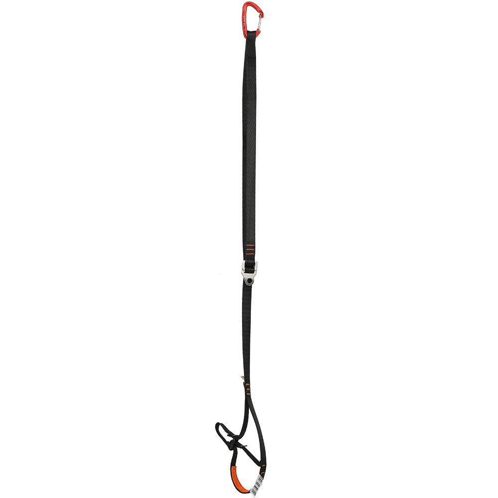 The Alnas climber climber, outside, with a foot-mounted rope and a rope-crawling tool