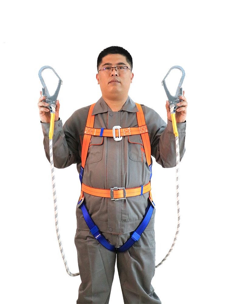 Safety belts high-altitude and full outdoor construction safety belts five-point safety-lines, double-coated air conditioner installation