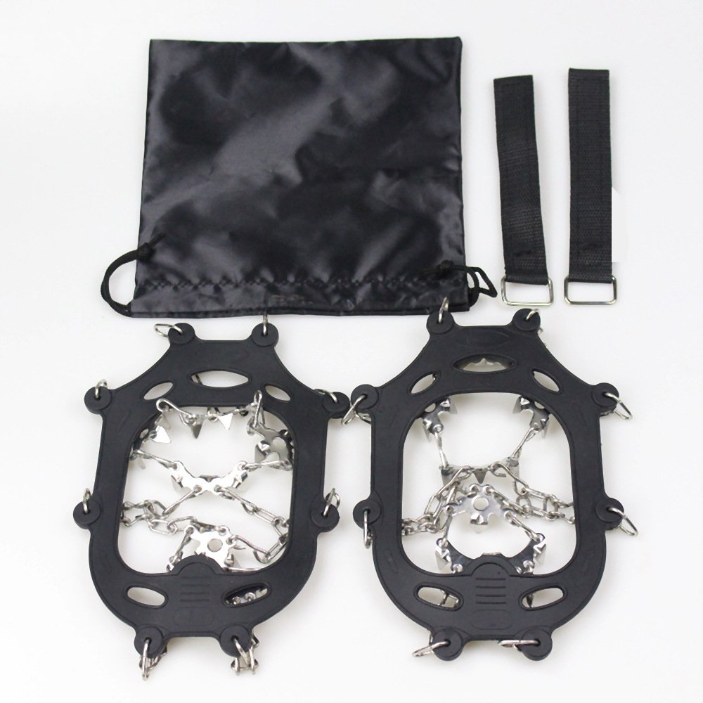 23-tooth out-of-door skating claws, ice-crawling gear, stainless steel, 23-tooth ice-clawed shoe chains