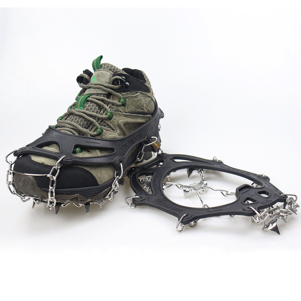 23-tooth out-of-door skating claws, ice-crawling gear, stainless steel, 23-tooth ice-clawed shoe chains
