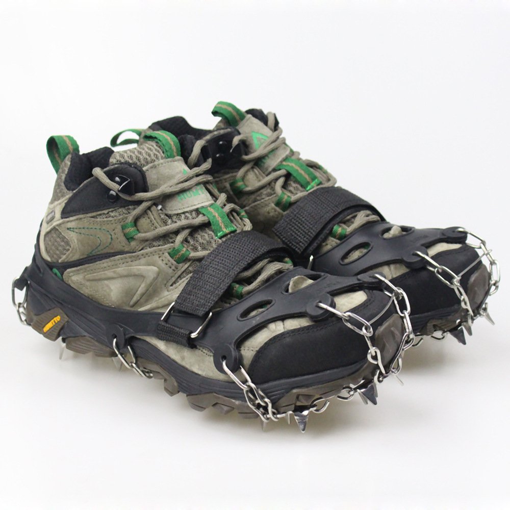 23-tooth out-of-door skating claws, ice-crawling gear, stainless steel, 23-tooth ice-clawed shoe chains