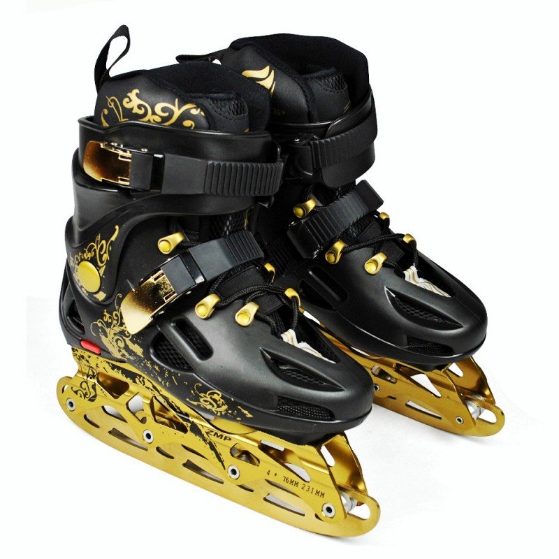 HK HOCKEY SKATES, MALE AND FEMALE SKATES, TWO WHEELS WITH A REAL ICE CREAM