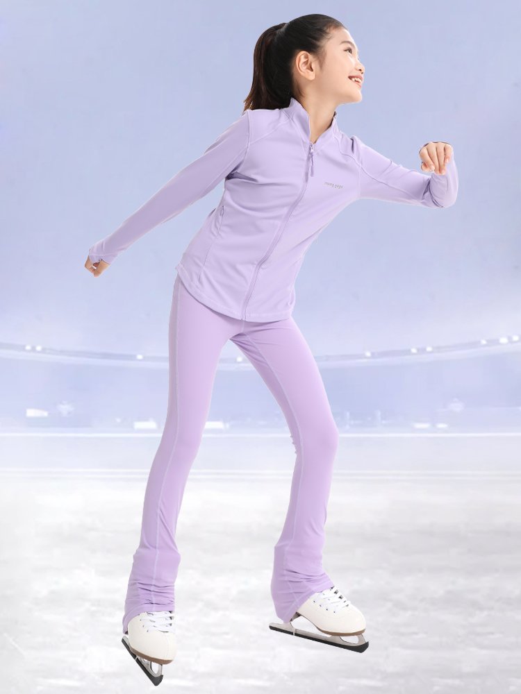 Girl skating skating suit
