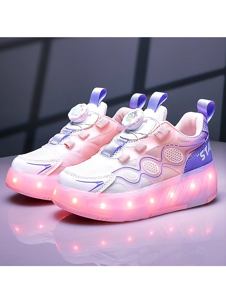 Skating slipper girl's summer 2024 new four-wheel invisible children's roller skates high-skinned skating ice-free shoes