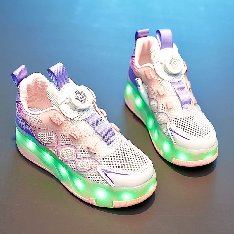 A new 2024 in girls' sneakers in the summer, four-wheeled, wheeled girls' invisible skates