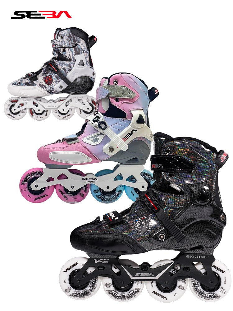 FROZEN FISH ROLLERS ST. SEBASTIAN, HIGH TRIX2 SKATES, ADULT SKATERS, MEN AND WOMEN