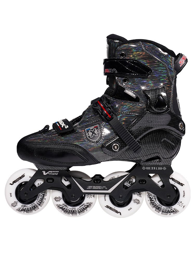 FROZEN FISH ROLLERS ST. SEBASTIAN, HIGH TRIX2 SKATES, ADULT SKATERS, MEN AND WOMEN