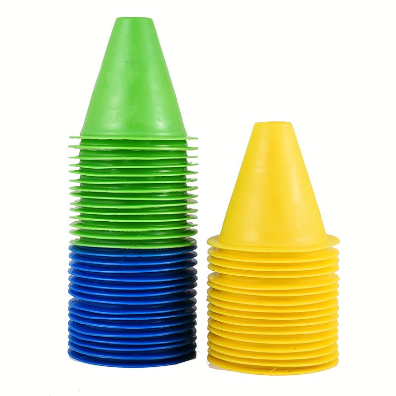 Windproof wheel skating poles trained to mark a roadblock for the traffic cone triangle